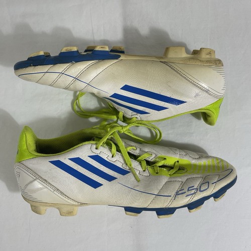 Adidas Scarpe da Calcio Uomo 8.5 F50 G40315 2011 Bianco Verde Blu - Foto 9 di 14