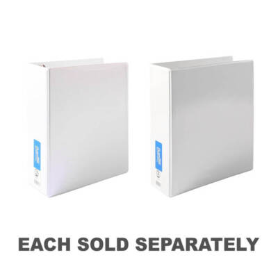 Quality Bantex Clearview Standard Insertable Ring Binder 65mm A4 White Cover
