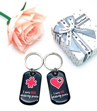 Couple Keychain for Boyfriend Girlfriend with Gift Box for Valentine's Day