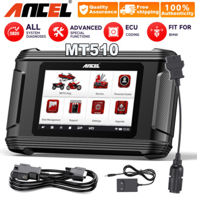 ANCEL MT510 for BMW Motorcycle All System Diagnostic Scanner ABS Bleeding Reset