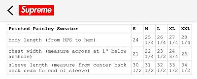 Supreme Printed Paisley Sweater - White XL Trusted Seller Supreme Printed Paisley Sweater - White XL Trusted Seller