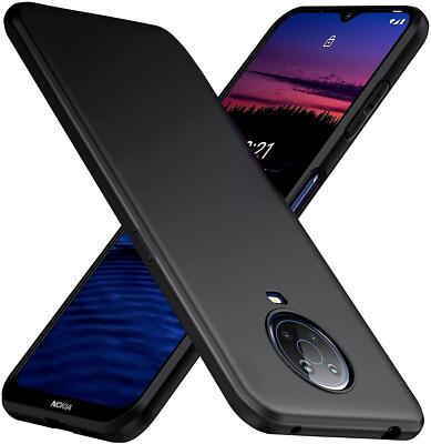 For Nokia G20 Case, Slim Matte Black Silicone Shockproof