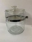 Vtg PYREX FLAMEWARE 9 Cup Coffee Pot 7759 With Glass Insert *MISSING HANDLE*