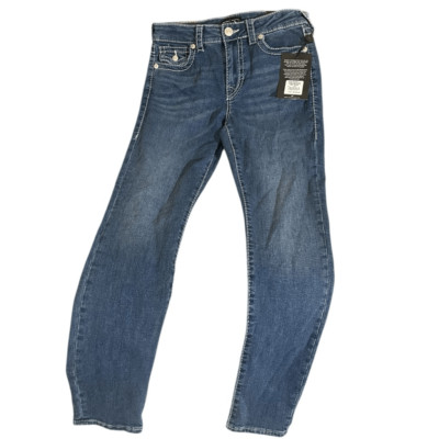 True Religion Big T Flap Jennie Mid Rise Medium Dark 205054A Sz 27 NWT