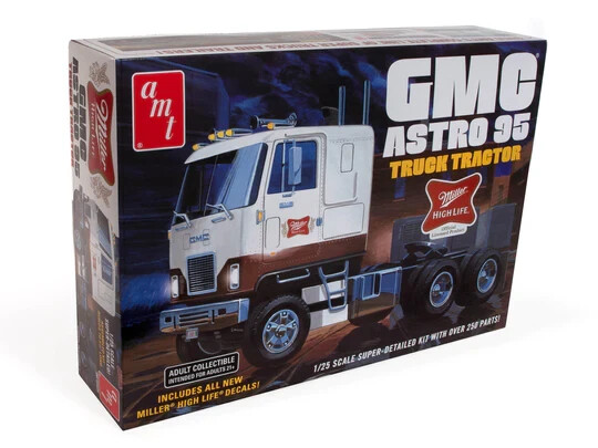 Round 2 Unknown AMT GMC Astro 95 Semi Tractor (Miller Beer) 1:25 Scale Model Kit