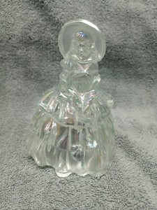 Wheaton Glass Southern Belle Lady Figurine Clear Iridescent