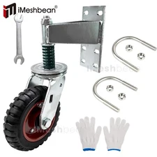 8 Inch Gate Caster Spring-Loaded Gate Wheels 360 Degree Rotation 600lb Capacity