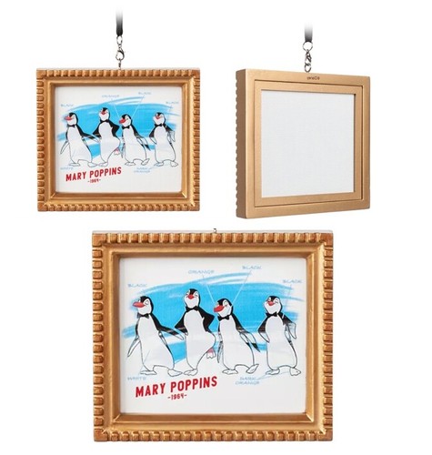 Disney Park✿ Mary Poppins Penguin Waiters Framed Canvas Ornament Ink & Paint Art - Picture 5 of 5