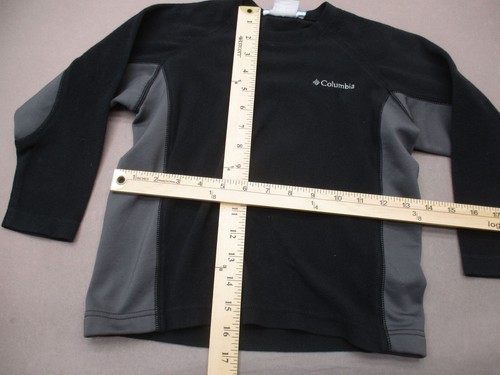 Columbia Size 4/5 Boys Gray Crew Neck Stretch Long Sleeve Patch Athletic Top 032 - Picture 2 of 8