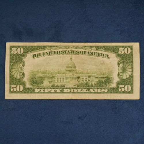 1934 $50 (Fr. 2102G) Federal Reserve Note -Free Ship USA - Picture 2 of 9