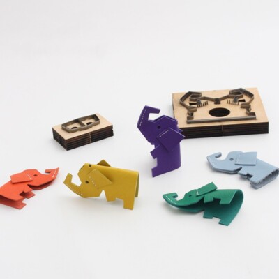 Cute Animal Elephant Bag Charm Leather Craft Cutting Dies Wooden Punch Cut Molds