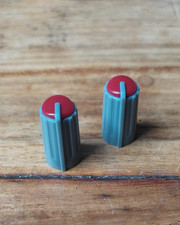 X2 KNOB POTENTIOMETER BUTTONS MIXING BOARD 270 DEGREE DARK RED SET OF 2