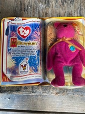 1999 Millennium The Bear Teenie Beanie Baby McDonalds 2000 Brand New In Package