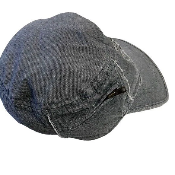 Koala Kids Engineer Hat Gray Size 3T 4T Distressed Zip Elastic Train Cap Toddler - Image 3 of 4