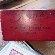 ANTIQUE 1913 FLINCH CARD GAME. COMPLETE VERY NICE CONDITION 