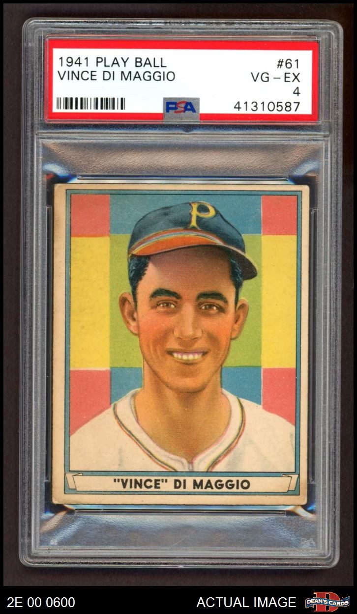 1941 Play Ball #61 Vince DiMaggio Pirates PSA 4 - VG/EX