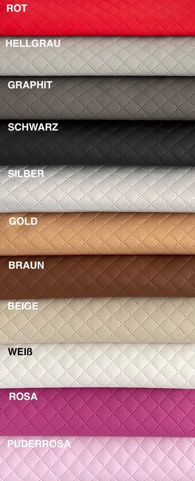 5m Raute 2x2 3x3 5x5 7x7 ÖkoLeder SOFT Kunstleder Polsterstoff Polstermaterial - Bild 2 von 4