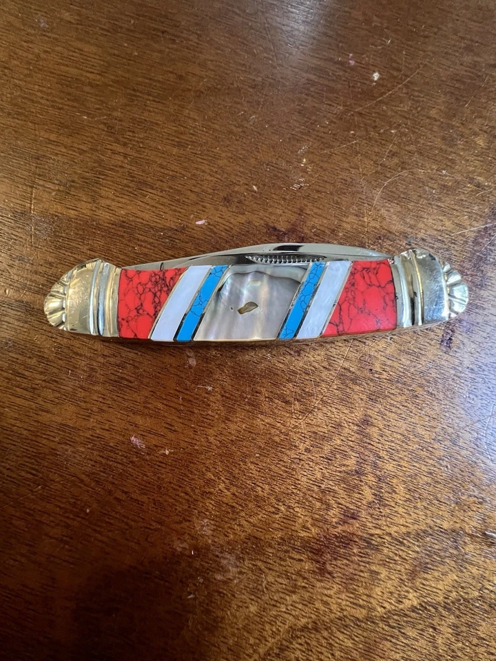 Cuchillo para canoa Stoneworx Rough Rider RR909 con mango de abulón Foto 4 de 4