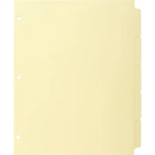 Business Source, BSN16480, Mylar-reinforced Plain Tab Indexes, 36 / Box