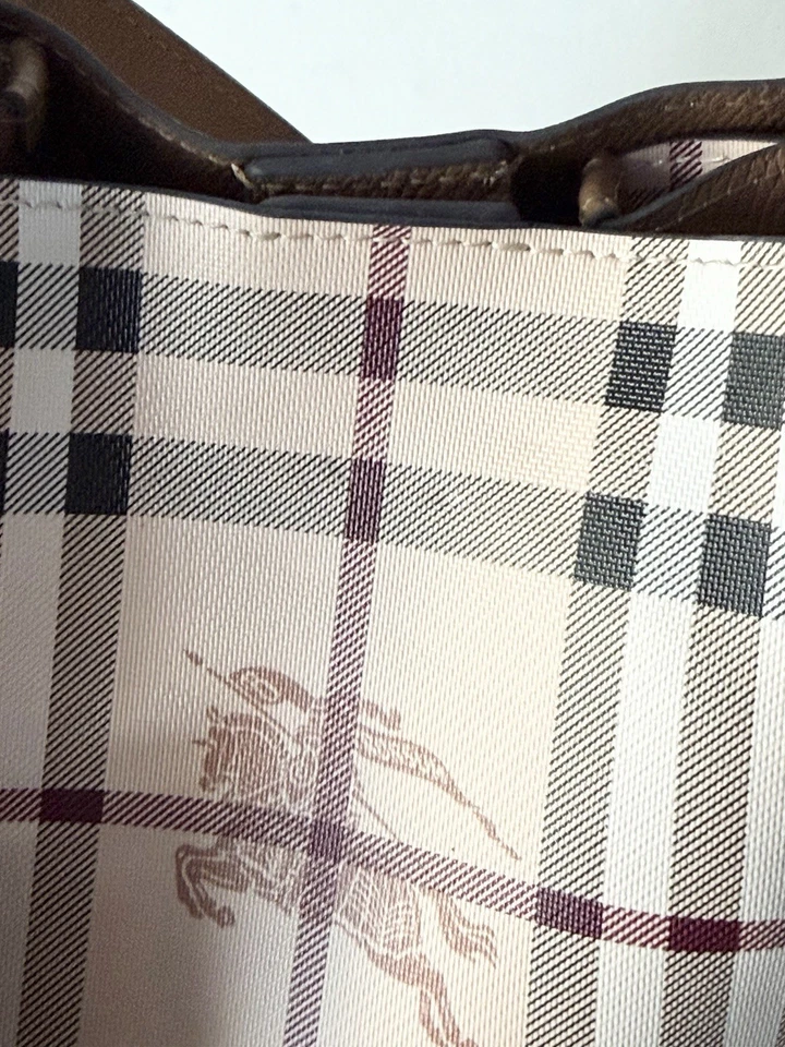 Burberry Small Lorne Haymarket Check Bucket Bag Pre Owned - Image 2 of 4