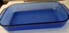 Vintage Pyrex 232 Cobalt Blue Glass 2.2 Qt Rectangular Baking Dish Casserole USA