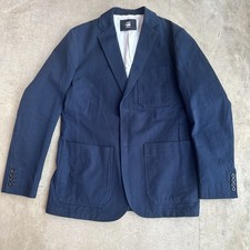 XL G Star Raw Men's Navy Blue Half Lined Chore Blazer Jacket Excellent Condition