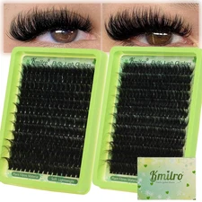 Lashes Clusters 180D+240D Thick Lash Clusters 14-24Mm Long Cluster Eyelash Exten