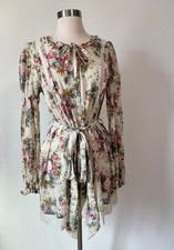 LoveShackFancy Fria Coquette Cottagecore Mini Dress In Shining Gemstone Small