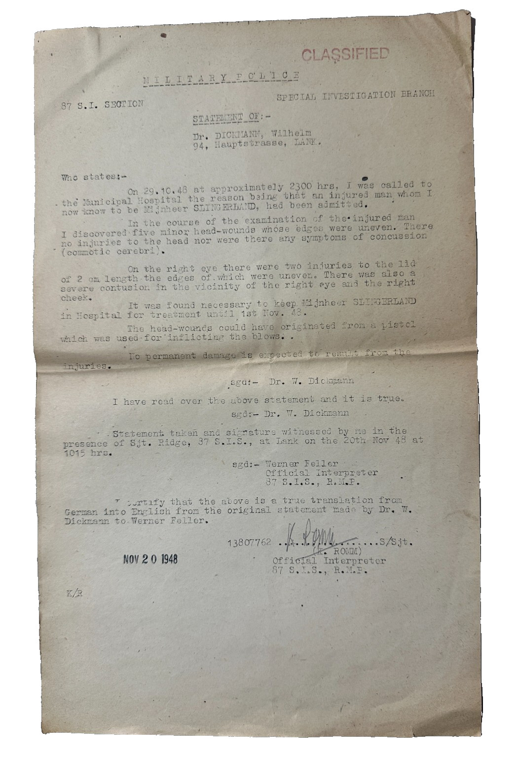 WW2 BRITISH NUREMBERG 1945 S.I.B. OFFICER, + GUARD SPANDAU ALLIED PRISON PASS