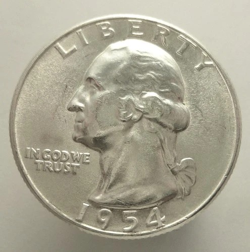1954-P WASHINGTON QUARTER BU BRILLIANT UNCIRCULATED WITH BEAUTIFUL LUSTER