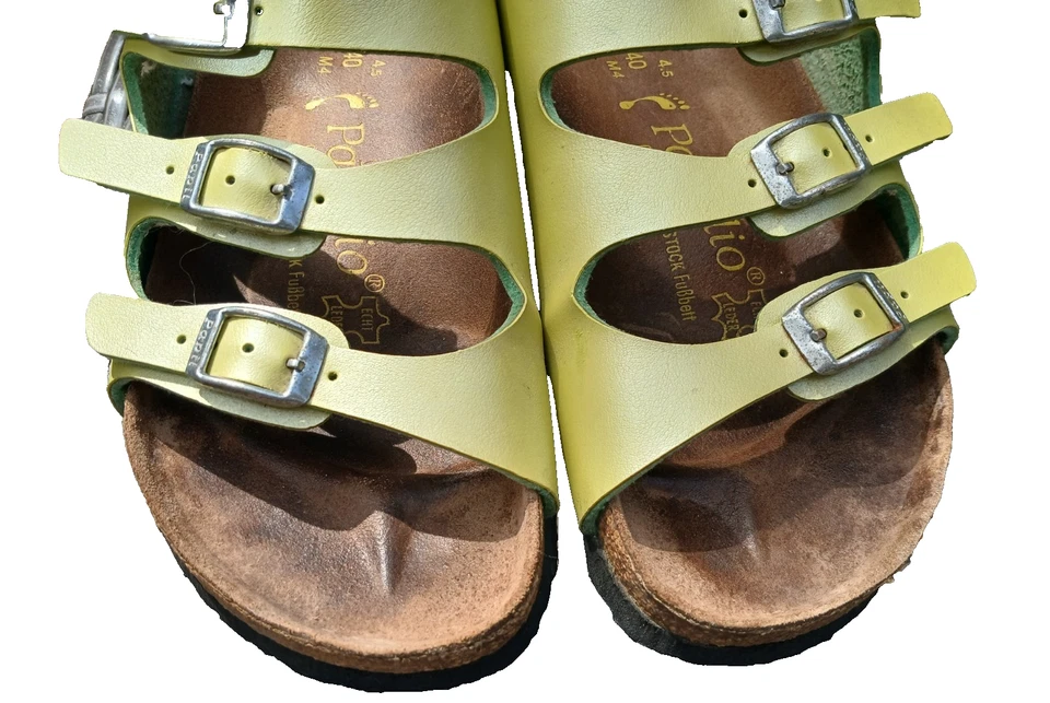 BIRKENSTOCK FLORIDA PAPILLIO IRIDESCENT WOMENS FOOTBED SANDALS S 4.5 EU 37 USED - Image 3 of 4