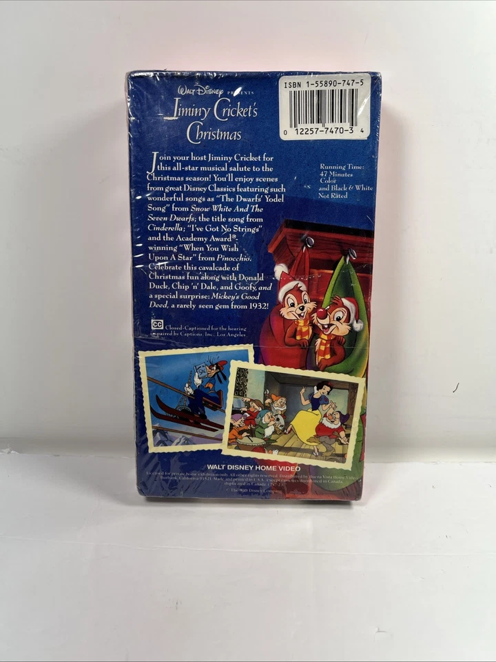 Jiminy Cricket's Christmas - Walt Disney VHS rare Mickey Mouse short from 1932 - Image 2 of 4
