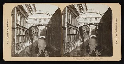 Photo:Venice Italy Bridge of Sighs 1901 Canal Stereoview