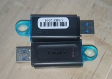 2 x 64GB Kingston USB Flash Drive Pen Lot of 2 Thumb Drive teated