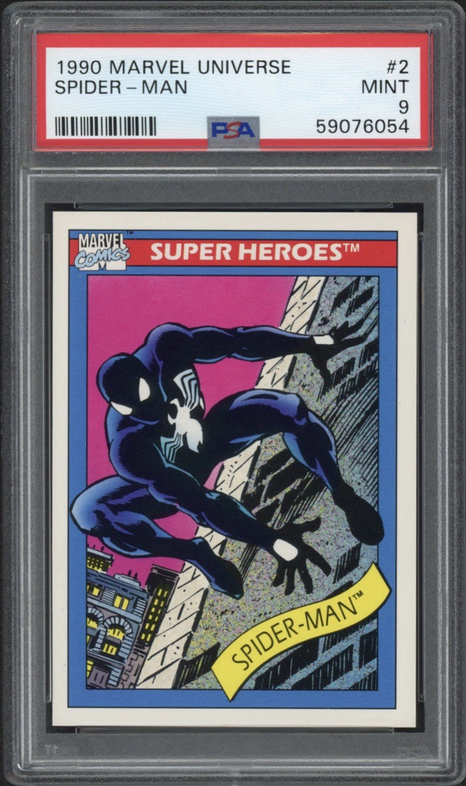 1990 Marvel Universe Spider-Man #2 PSA 9 Mint