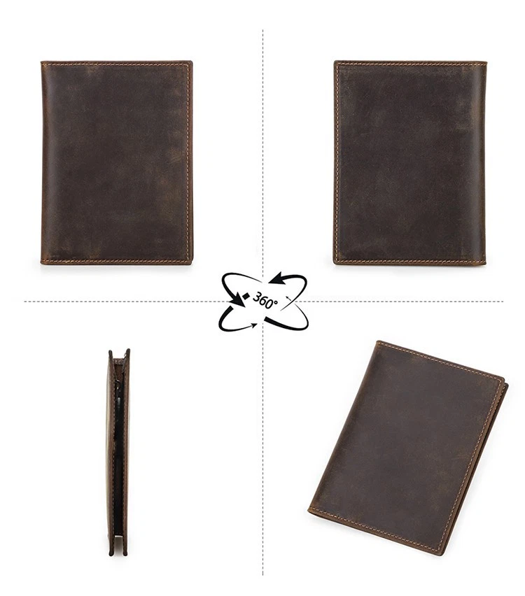 Secure RFID Blocking Passport Wallet Genuine Leather AirTag Holder Card Pockets - Image 2 of 4