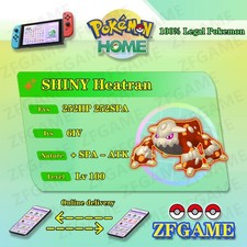 ✨6IV SHINY Heatran + EVS🚀 POKEMON HOME✨Champions✨Online delivery⚡