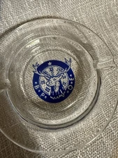 VTG Glass Ashtray BPOE Benevolent Protective Order Elks Promotional Advertising