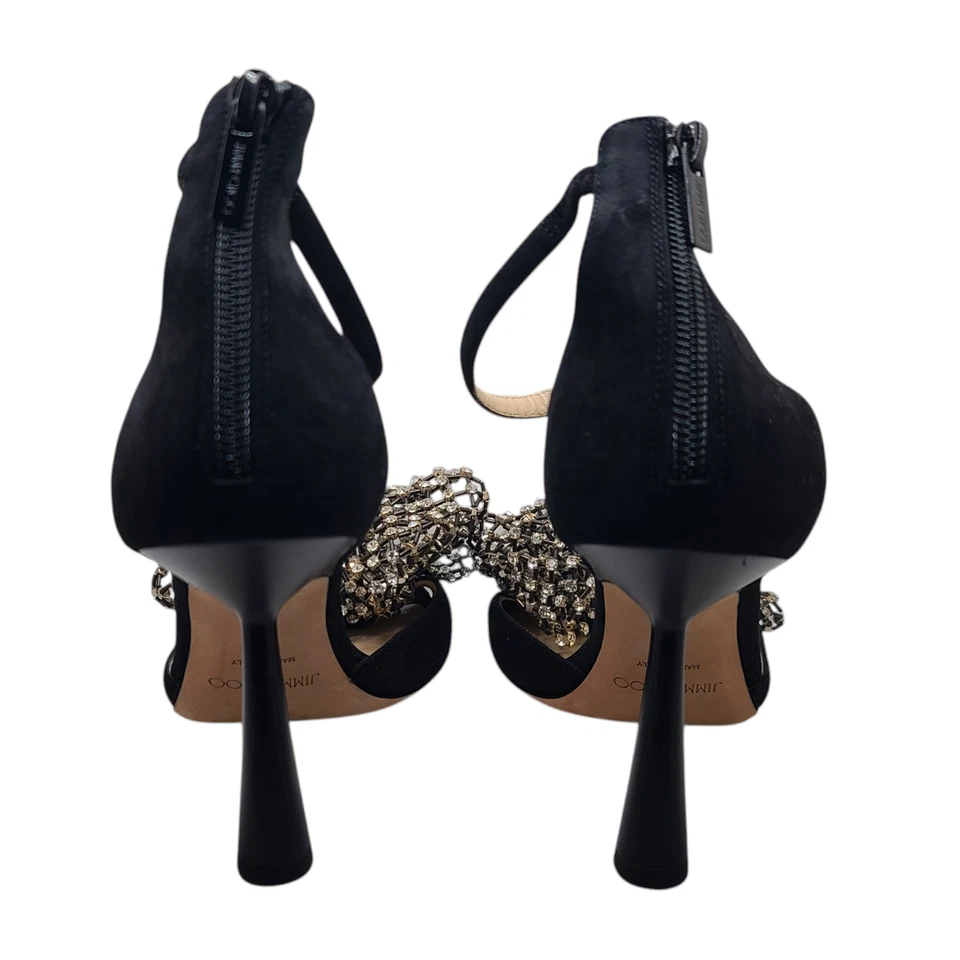 Salto arco Jimmy Choo Mana 100mm cristal preto - Tamanho 39EU/9US - Imagem 2 de 4