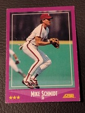 1988 Score Baseball - #16 Mike Schmidt - Philadelphia Phillies EX-NM Condition 