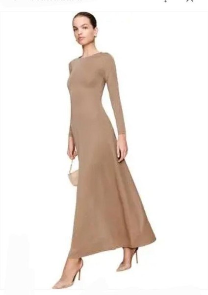 Women Reformation Dress Beige  L