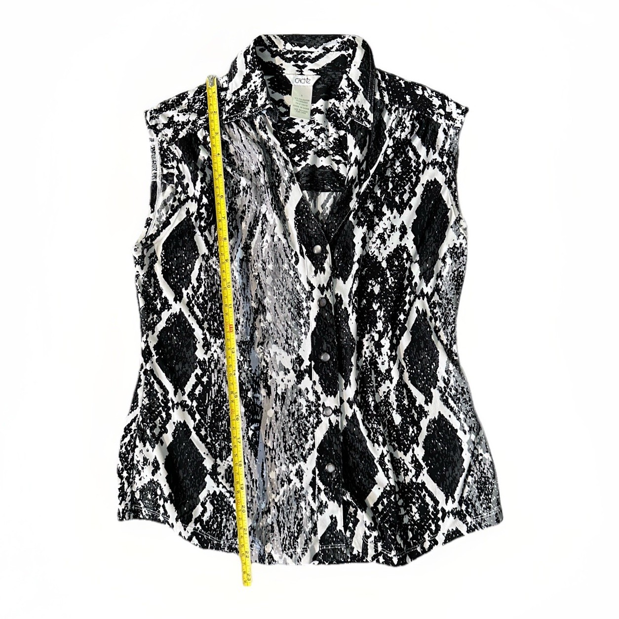Cache Snake Print Sleeveless Collared Top Pearl S… - image 10