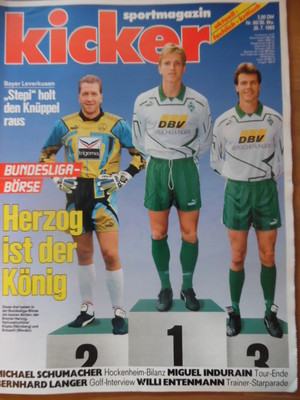 KICKER 60 - 26.7. 1993 BL-Börse Herzog Willi Entenmann Miguel Indurain B.Langer