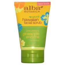 Alba Botanica Natural Hawaiian Facial Scrub - Pineapple Enzyme, Pore Purifying,