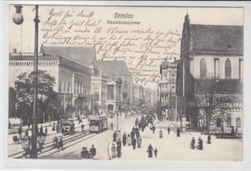 AK Wroclaw, Breslau, Schweidnitzerstrasse, 1908 - Bild 1 von 1