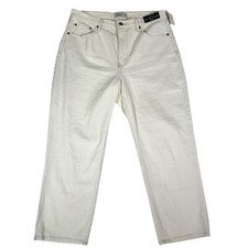 Abercrombie Fitch Women's Ultra High Rise Ankle Straight Jeans Sz 32/14 Short