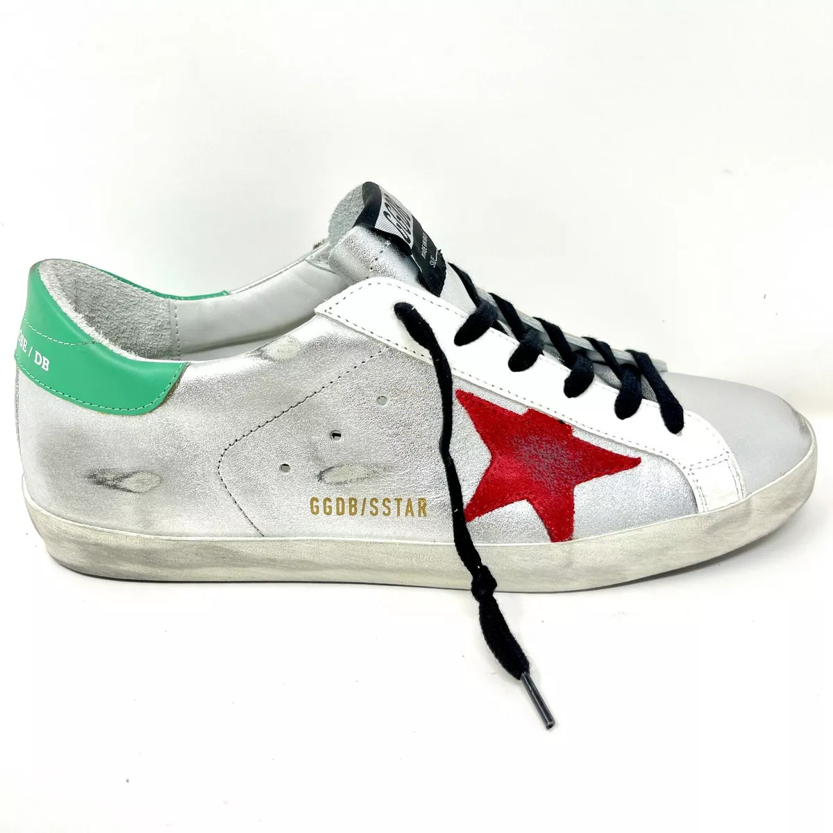 Women's Super-Star sneakers in silver leather