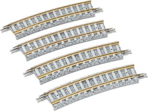 TOMIX N Scale 1194 Model Railway Track Curved PC Rail x 4pcs C280-15 | Zustand: New