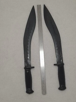 COMBAT KOALAS ONE PAIR - Polypropylene Training Kukri Sword Black for Martial Arts