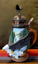 Freedom's Flight 2015 Collectible Stein by Bradford Exchange 3D Eagle   